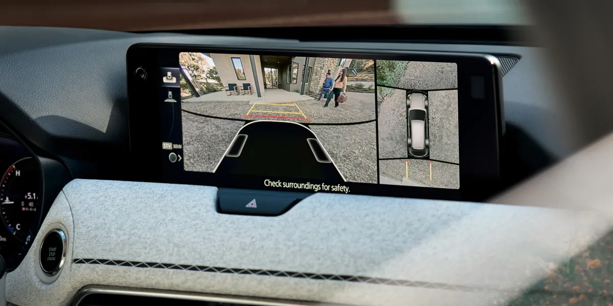2027 Mazda CX-90 360° View Monitor on the center display | Cogswell Mazda in Russellville AR